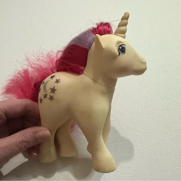 My Little Pony Moondancer Figure G1 Unicorn Glitter Moon Stars 1983 Vtg Hasbro - Picture 8 of 10